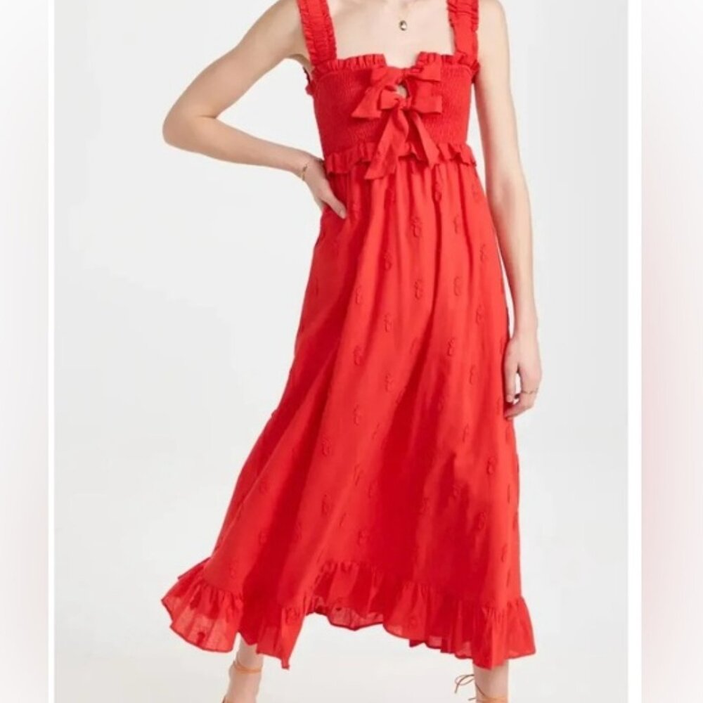 FARM Rio Red Midi Dress